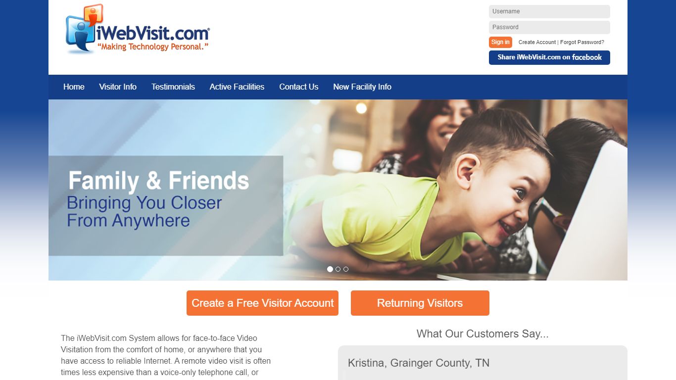 Inmate visitation online app - iWebVisit